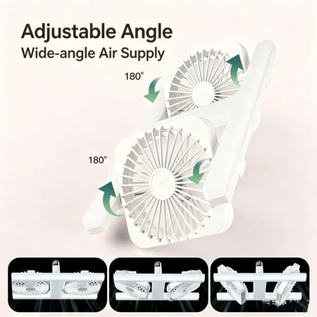 Double Fan LED Ceiling Fan Light with Dimmable Lamp 60W White